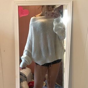 Oversized white sweater